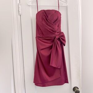 White House Black Market Raspberry Satin Cocktail Dress